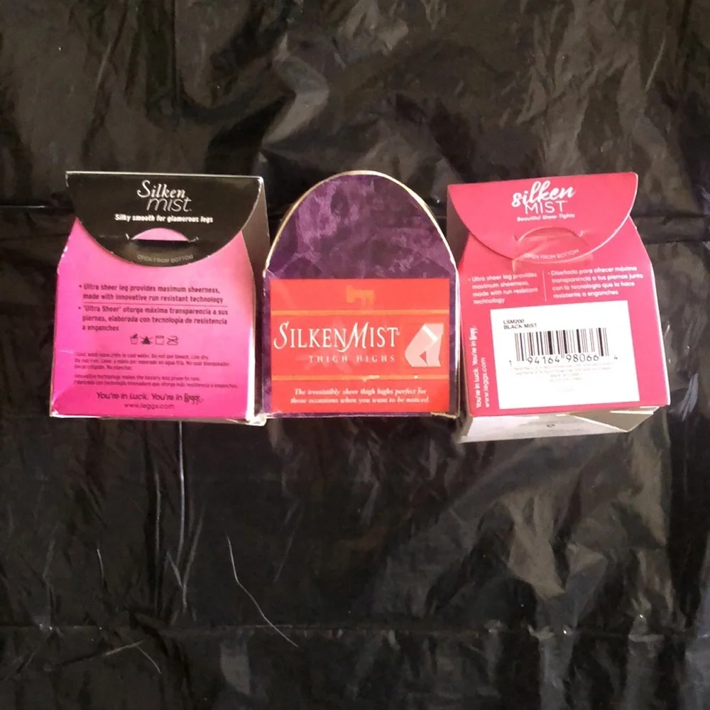 Three pairs of Size B L’eggs Silken Mist hosiery